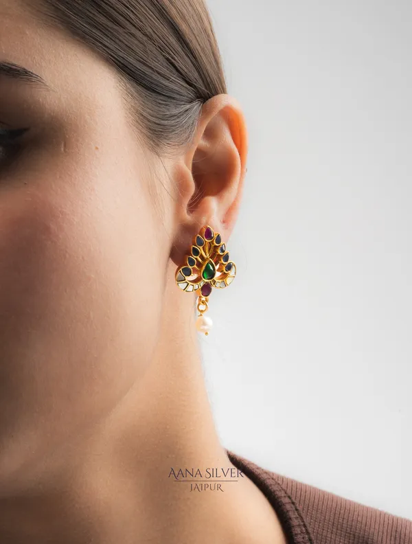 Swarna_Multistone_Statement_Kundan_Earrings