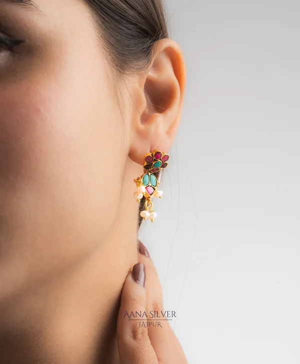 Swarna_Turquoise_Ruby_Kundan_Earrings