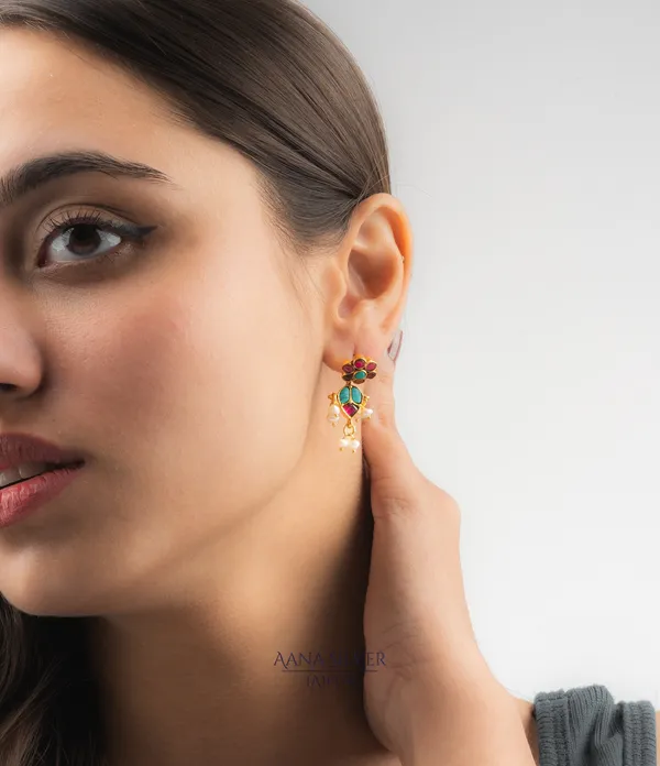 Swarna_Turquoise_Ruby_Kundan_Earrings