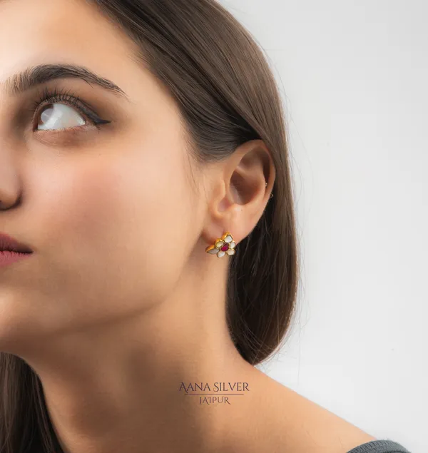 Swarna_Leafy_Kundan_Earrings