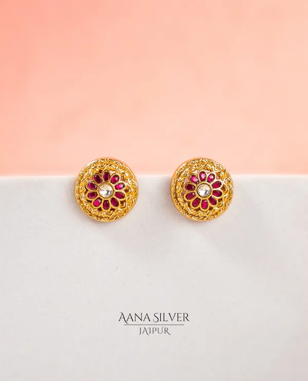 Swarna_Ruby_Zircon_Embossed_Necklace_Set