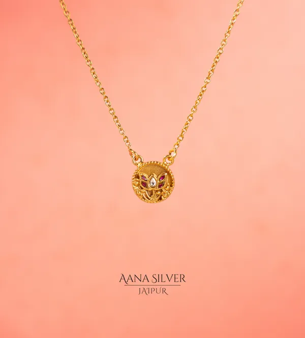 Swarna_Zircon_Ruby_Lotus_Necklace_Set
