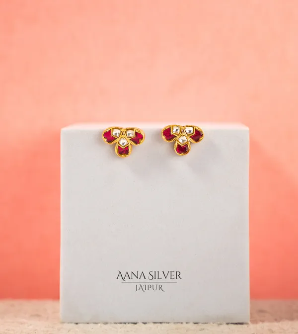 Swarna_Triple_Leaf_Ruby_Necklace_Set