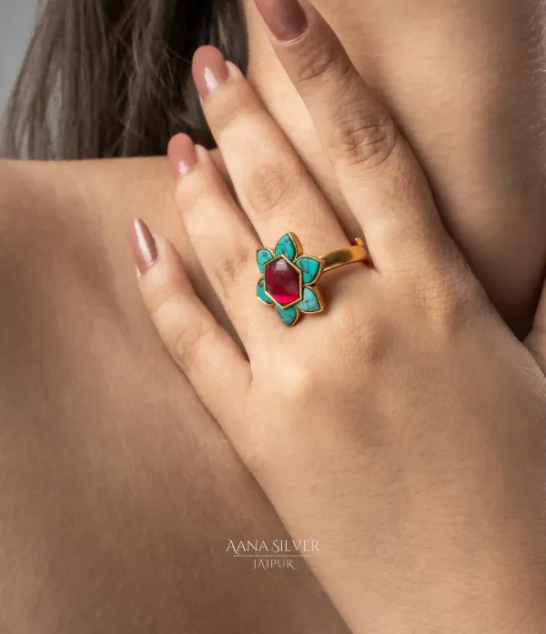 Swarna_Traditional_Turquoise_Ruby_Kundan_Ring