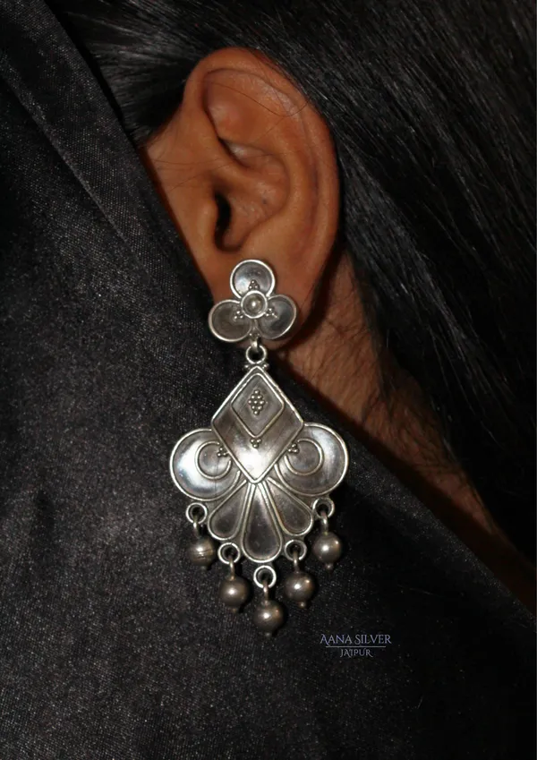 925_Pure_Sterling_Silver_|_Aabharan_Jhumri_Textured_Jhumka_|_Well_Stamped_&_Hallmarked