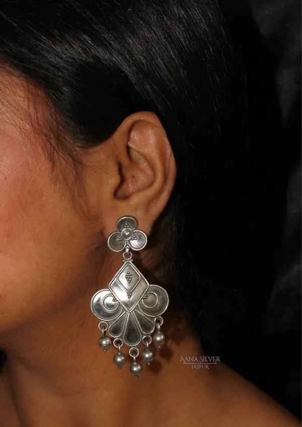 925_Pure_Sterling_Silver_|_Aabharan_Jhumri_Textured_Jhumka_|_Well_Stamped_&_Hallmarked