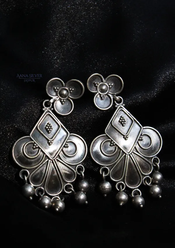 925_Pure_Sterling_Silver_|_Aabharan_Jhumri_Textured_Jhumka_|_Well_Stamped_&_Hallmarked