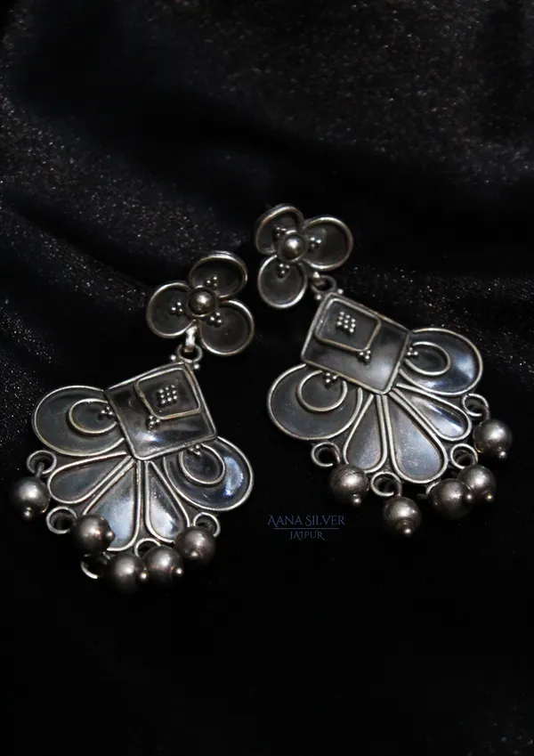 925_Pure_Sterling_Silver_|_Aabharan_Jhumri_Textured_Jhumka_|_Well_Stamped_&_Hallmarked
