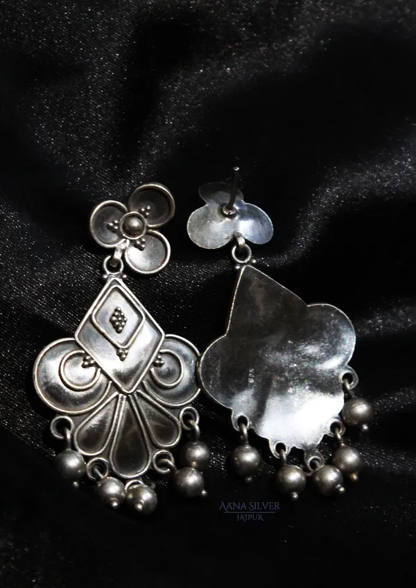 925_Pure_Sterling_Silver_|_Aabharan_Jhumri_Textured_Jhumka_|_Well_Stamped_&_Hallmarked