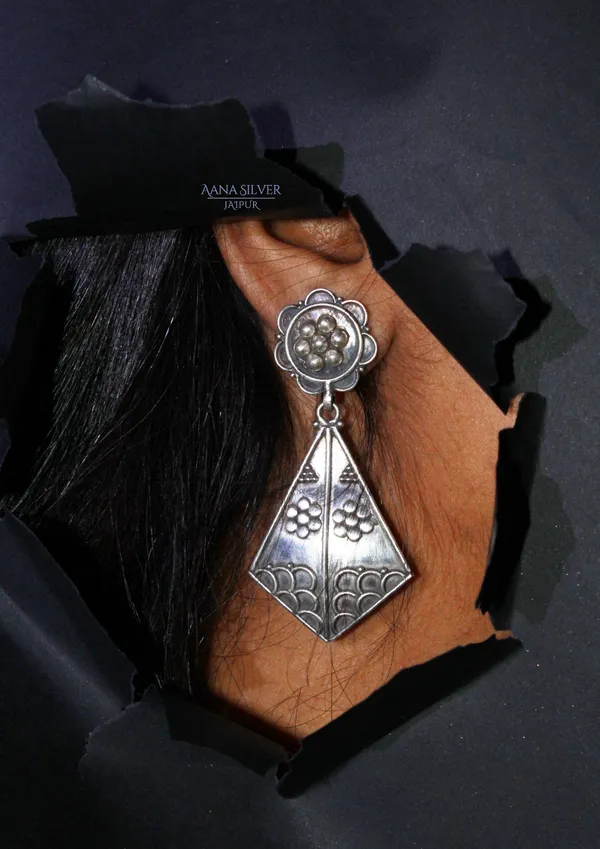 925_Pure_Sterling_Silver_|_Aabharan_Textured_Everyday_Earrings_|_Well_Stamped_&_Hallmarked