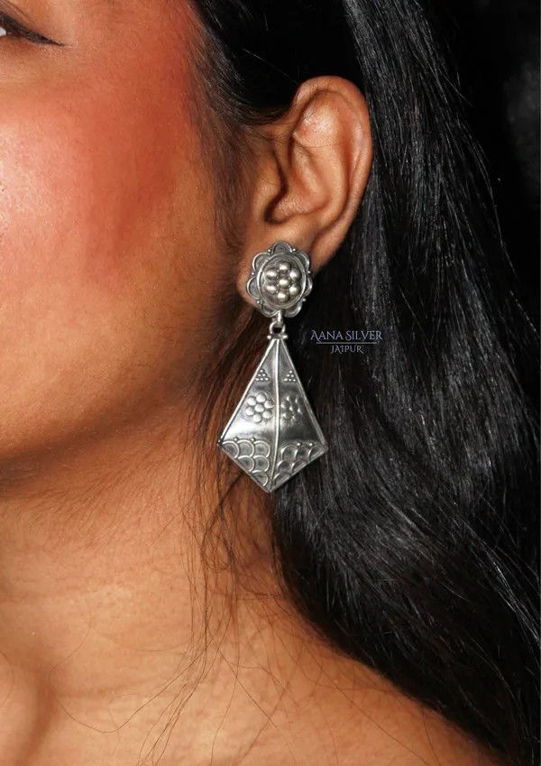 925_Pure_Sterling_Silver_|_Aabharan_Textured_Everyday_Earrings_|_Well_Stamped_&_Hallmarked