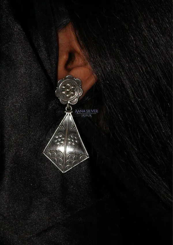 925_Pure_Sterling_Silver_|_Aabharan_Textured_Everyday_Earrings_|_Well_Stamped_&_Hallmarked