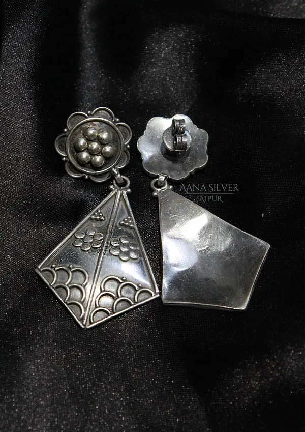925_Pure_Sterling_Silver_|_Aabharan_Textured_Everyday_Earrings_|_Well_Stamped_&_Hallmarked