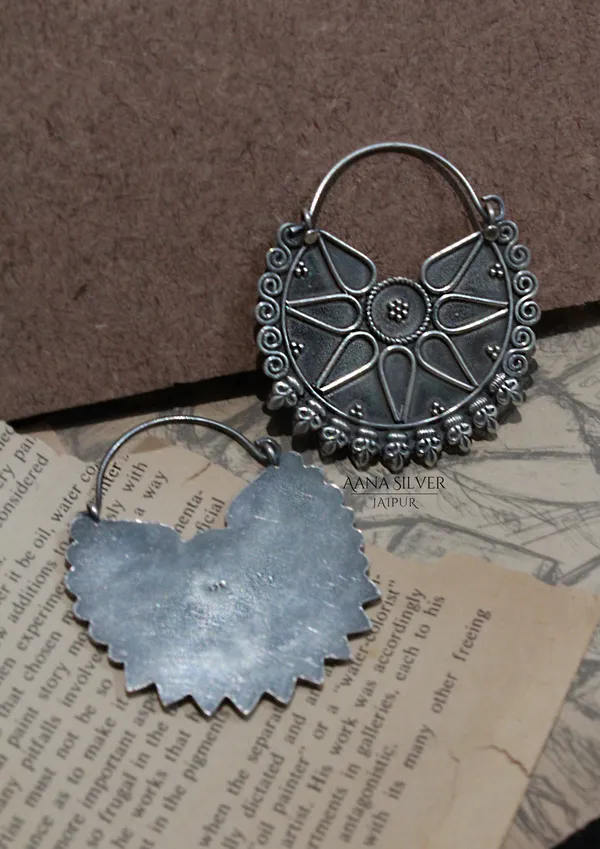 925_Pure_Sterling_Silver_|_Aabharan_Unique_Statement_Earrings_|_Well_Stamped_&_Hallmarked