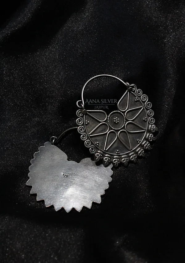 925_Pure_Sterling_Silver_|_Aabharan_Unique_Statement_Earrings_|_Well_Stamped_&_Hallmarked