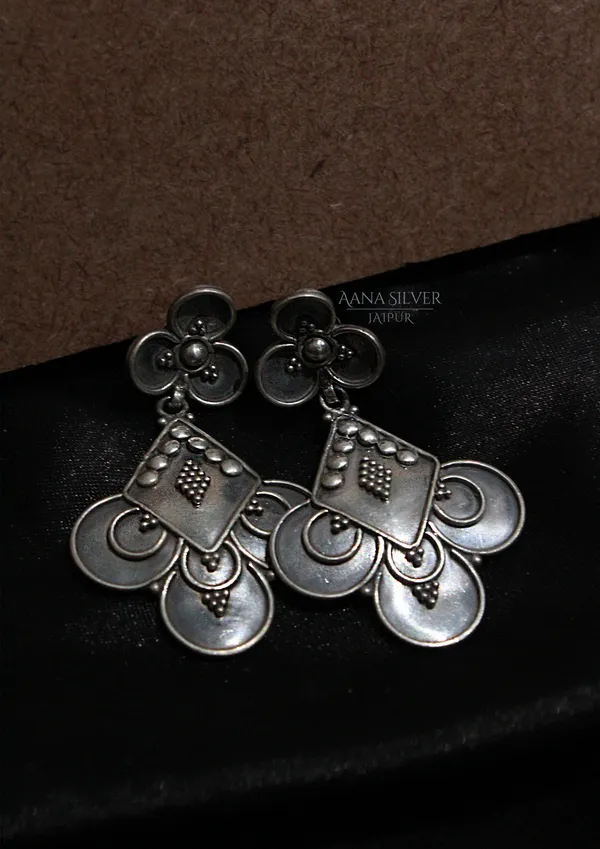 925_Pure_Sterling_Silver_|_Aabharan_Motif_Everyday_Earrings_|_Well_Stamped_&_Hallmarked