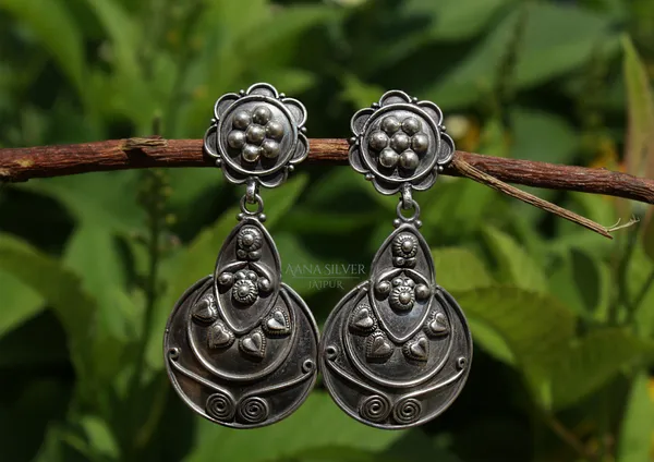 925_Pure_Sterling_Silver_|_Aabharan_Quad_Leaf_Earrings_|_Well_Stamped_&_Hallmarked