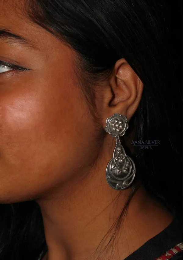 925_Pure_Sterling_Silver_|_Aabharan_Quad_Leaf_Earrings_|_Well_Stamped_&_Hallmarked