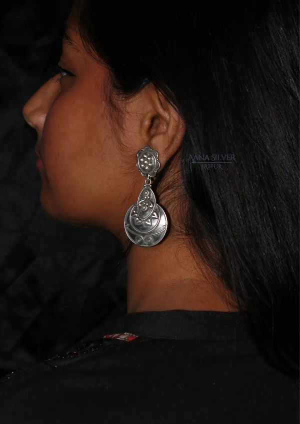 925_Pure_Sterling_Silver_|_Aabharan_Quad_Leaf_Earrings_|_Well_Stamped_&_Hallmarked