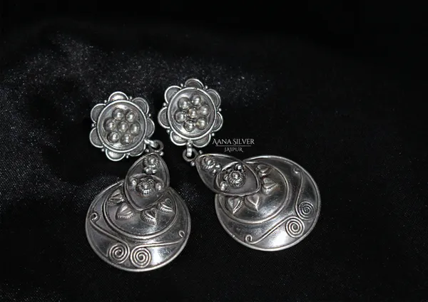 925_Pure_Sterling_Silver_|_Aabharan_Quad_Leaf_Earrings_|_Well_Stamped_&_Hallmarked