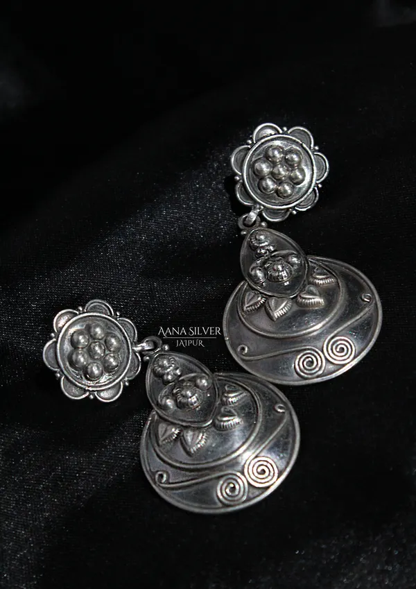 925_Pure_Sterling_Silver_|_Aabharan_Quad_Leaf_Earrings_|_Well_Stamped_&_Hallmarked