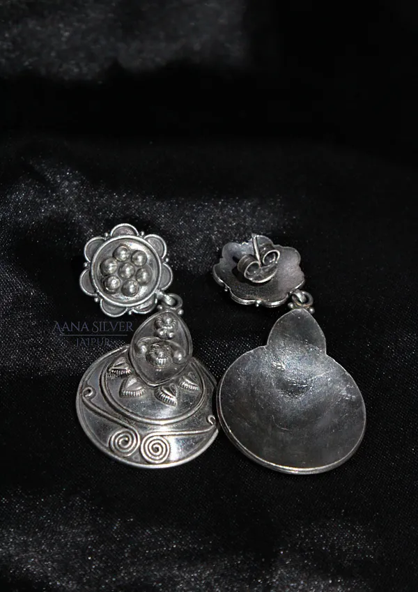 925_Pure_Sterling_Silver_|_Aabharan_Quad_Leaf_Earrings_|_Well_Stamped_&_Hallmarked