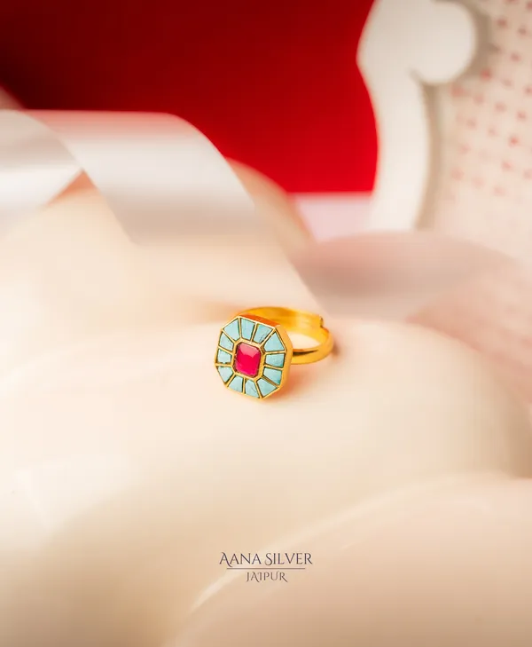 Swarna_Ruby_Centric_Turquoise_Kundan_Ring