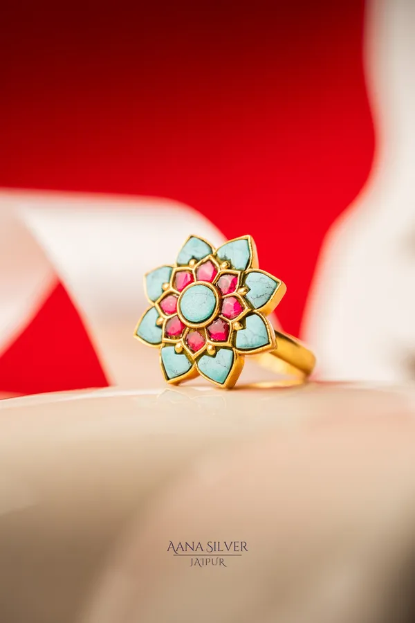 Swarna_Turquoise_Hearts_Kundan_Ring