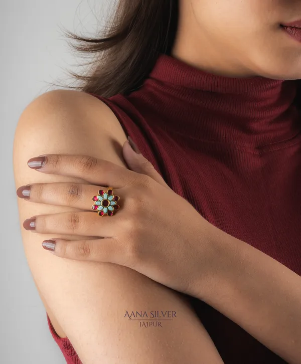 Swarna_Embossed_Ruby_Kundan_Ring