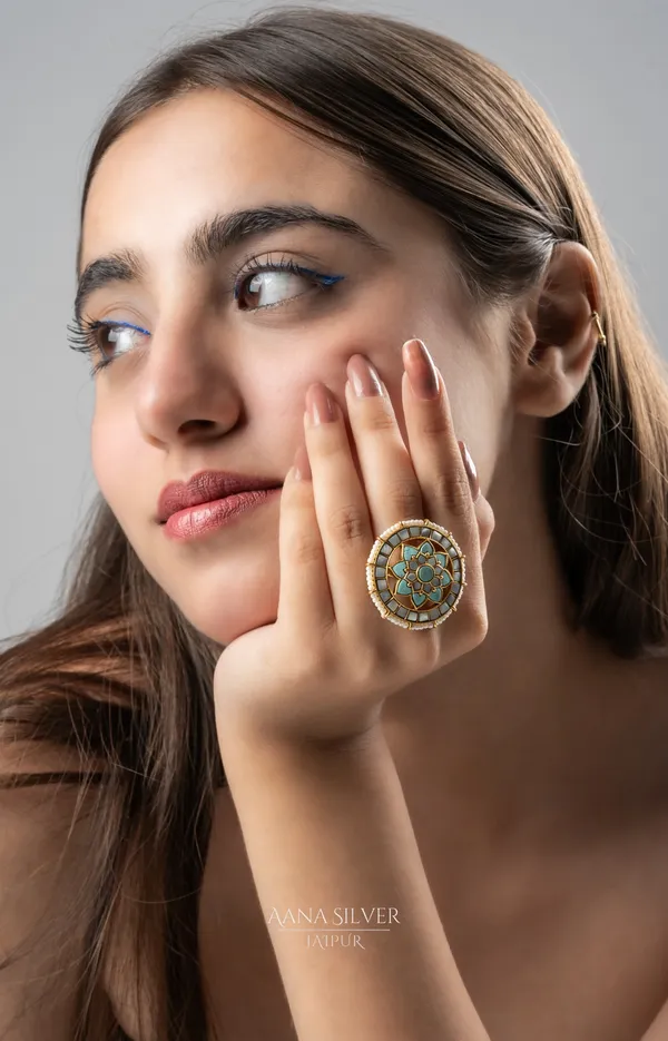 Swarna_Turquoise_Kundan_Ring