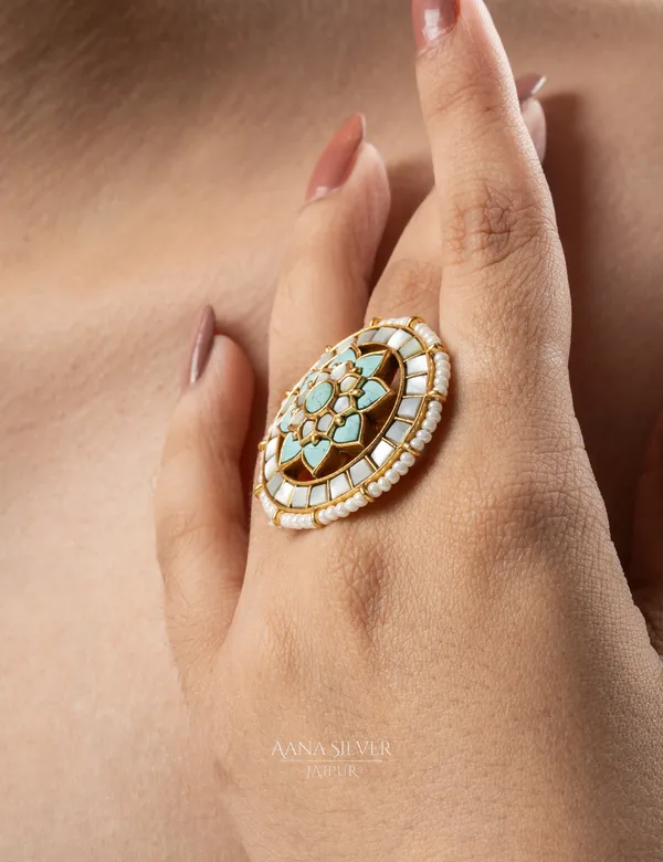 Swarna_Turquoise_Kundan_Ring