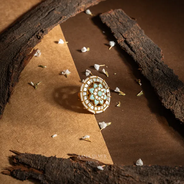Swarna_Turquoise_Kundan_Ring