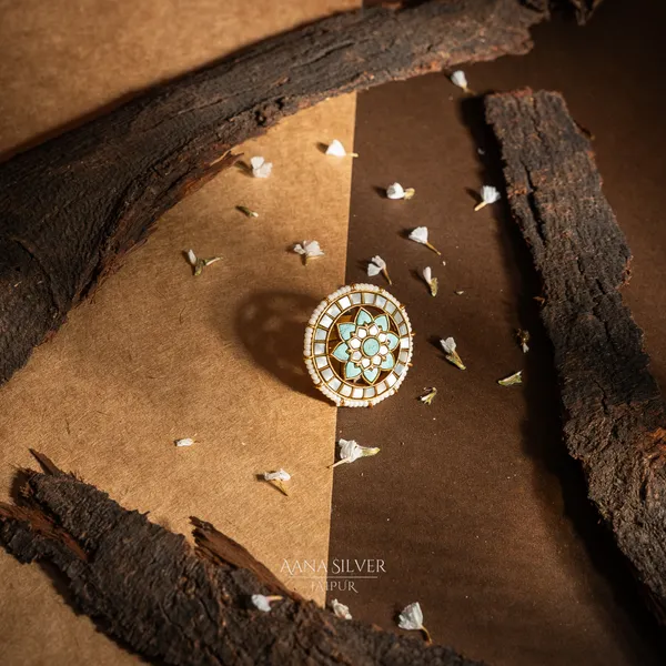 Swarna_Turquoise_Kundan_Ring