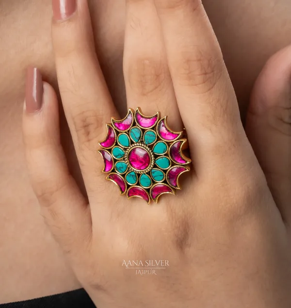 Swarna_Royal_Traditional_Turquoise_Ruby_Kundan_Ring