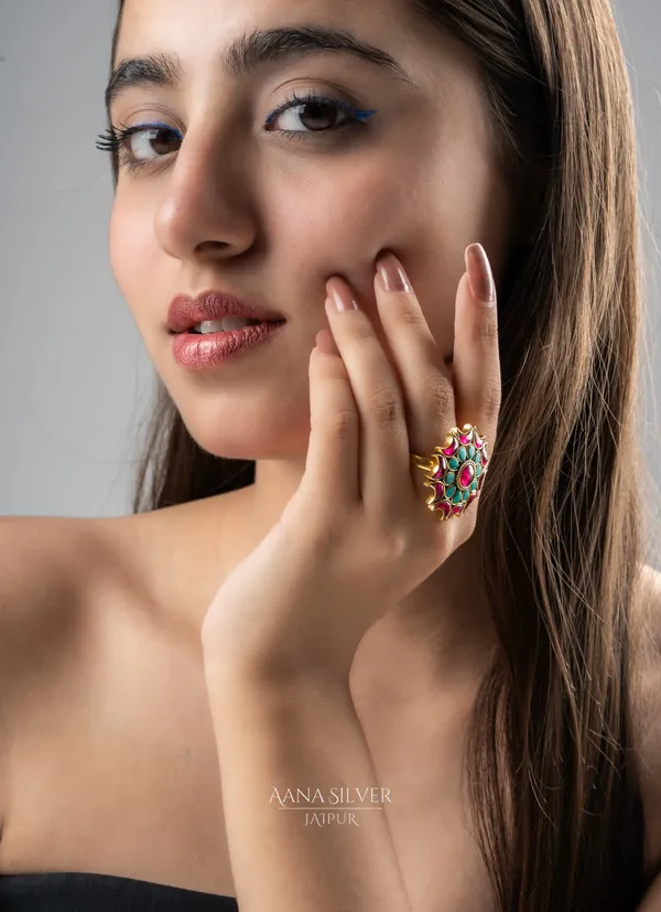 Swarna_Royal_Traditional_Turquoise_Ruby_Kundan_Ring