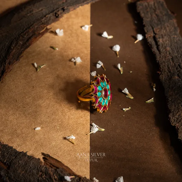 Swarna_Royal_Traditional_Turquoise_Ruby_Kundan_Ring