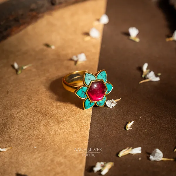 Swarna_Traditional_Turquoise_Ruby_Kundan_Ring
