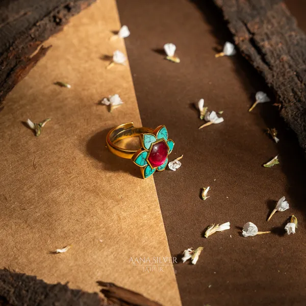 Swarna_Traditional_Turquoise_Ruby_Kundan_Ring
