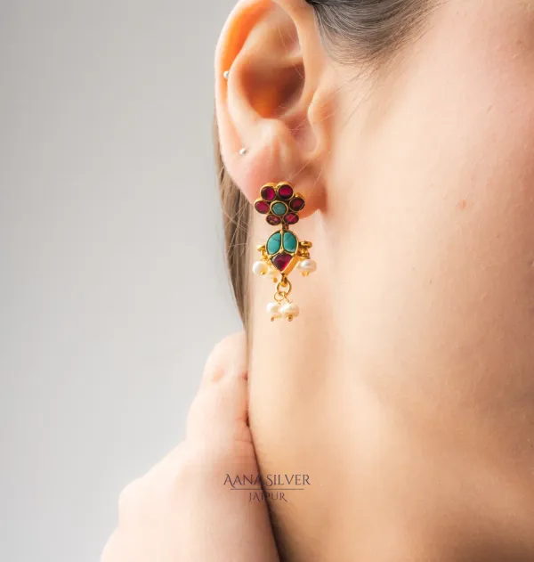 Swarna_Turquoise_Ruby_Kundan_Earrings