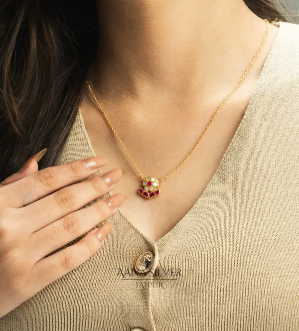 Swarna_Traditional_Mother_Of_Pearls_Ruby_Necklace_Set