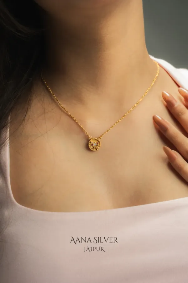 Swarna_Zircon_Ruby_Lotus_Necklace_Set