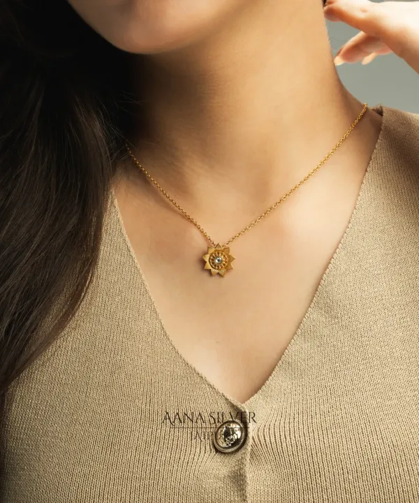 Swarna_Minimalist_Zircon_Flower_Necklace_Set