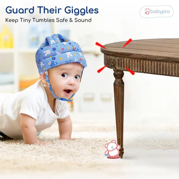 ABH_PUPPY_Baby_Safety_Combo_1–_Helmet_for_Toddlers_+_2_Pop_It_Fidget_Toys+4_Corner_protector_(Light_Blue,_Assorted_Shapes)__Description: