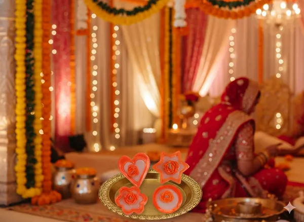 Combo_of_4_Peach_Star,_Heart_,Flower_&_Round_Candle_Set