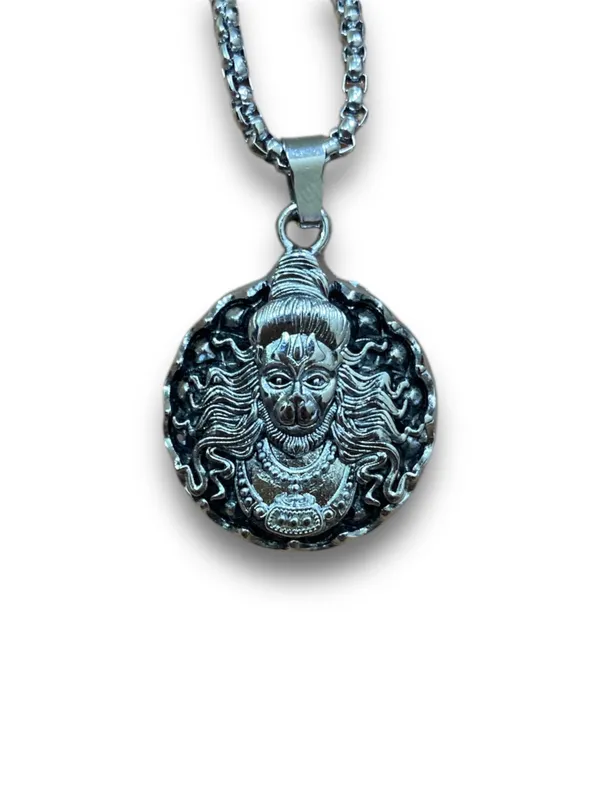 925_silver_plated_hanuman_pendant_with_chain