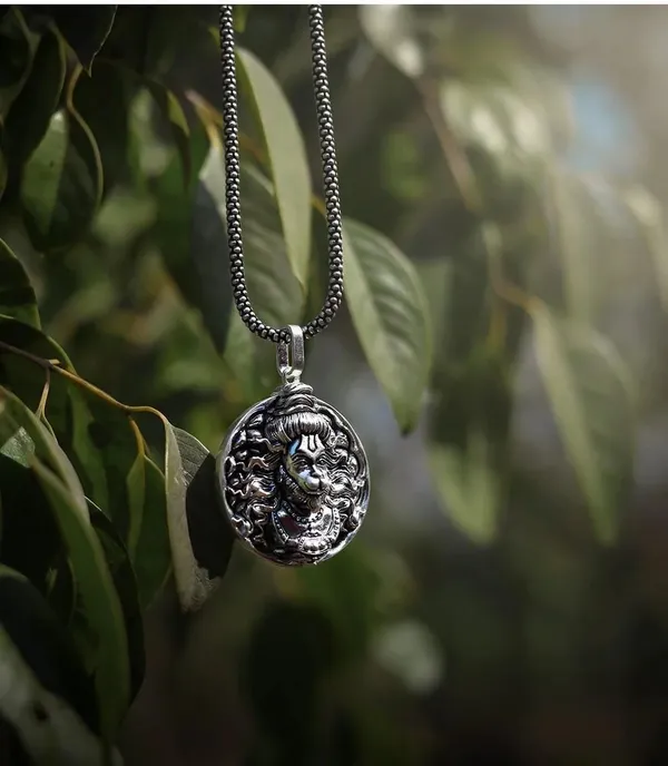 925_silver_plated_hanuman_pendant_with_chain