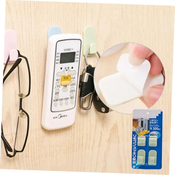 1_Pcs_Plastic_Adhesive_Hook_for_Hanging_AC/TV_Remote_Control_Hook_Self_Adhesive_Hook_On_Tiles_Wall,_Door,_Cabinet,_Wall_Holder_Hooks,_Wall-Sticking_Hooks_for_Remote_Control,_Hooks_for_Organization_Bathroom_Kitchen_and_Office.