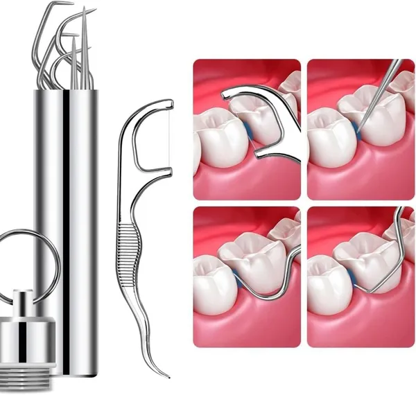 1_Set/_4pcs_Portable_Toothpicks_Teeth_Braces_Cleaner_Set_Tools_Pocket_Kit,_Dental_Floss_Toothpicks_Set_Reusable_Metal_Toothpicks_Rooth_Cleaning_Kit_with_Holder_for_Outdoor_Picnic_Camping_Traveling.