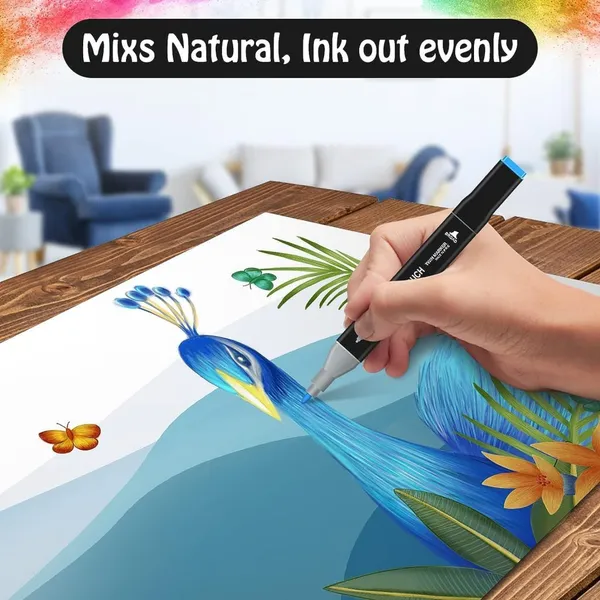 48_Pc_Alcohol_Markers_Double_Tipped_Graphic_Art_Pens_for_Kids_&_Adults_Drawing,_Carrying_Case_For_Painting_Sketching_Calligraphy_Drawing-_Twin_Head_Permanet_Colouring_Marker_Pens_(Multicolor).
