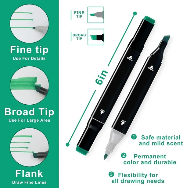 48_Pc_Alcohol_Markers_Double_Tipped_Graphic_Art_Pens_for_Kids_&_Adults_Drawing,_Carrying_Case_For_Painting_Sketching_Calligraphy_Drawing-_Twin_Head_Permanet_Colouring_Marker_Pens_(Multicolor).